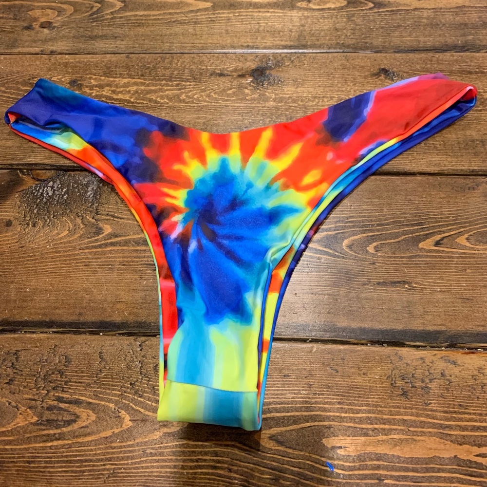 TieDye thong bikini bottoms